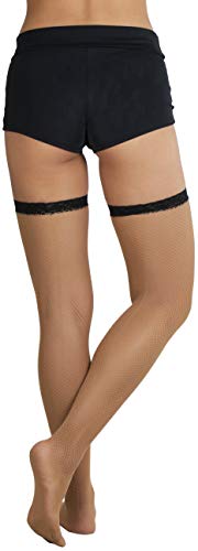 Image of ToBeInStyle Women's Fine Classic Fishnet Thigh High Stretch Nylon Novelty Stockings