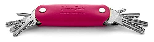 JAIMIE JACOBS Key Boy - Key Organizer Schlüssel Organizer Keycage Schlüsselmäppchen Smartkey Schlüsseletui Schlüsseltasche aus echtem Leder (Rosa)