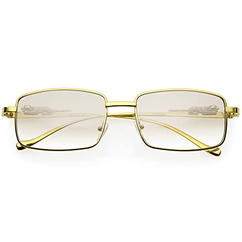 zeroUV - Jaguar Fashion Metal Plated Detail Small Square Sunglasses D246