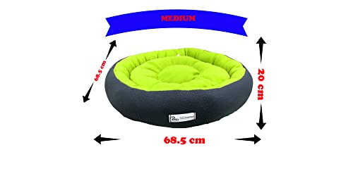Image of Premium Medium Size Dog Bed for Medium Dogs and Puppies Anti Skid Bottom Washable Orthopedic Big Dog /cat Beds Neon /Black