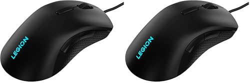 Image of Lenovo Legion M300 RGB Wired Gaming Mouse - 8,000 DPI Adjustable Sensor, 8 Programmable Buttons & 10-Million Clicks Durability for High Performance Gamers (Pack of 2)