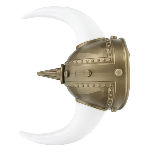 SUPVOX Casco Vikingo para Adulto Cuernos de Buey Dorados Sombrero Vikingo para Fiesta de Disfraces y Cosplay Accesorio Decorativo para Carnaval y Baile de Máscaras