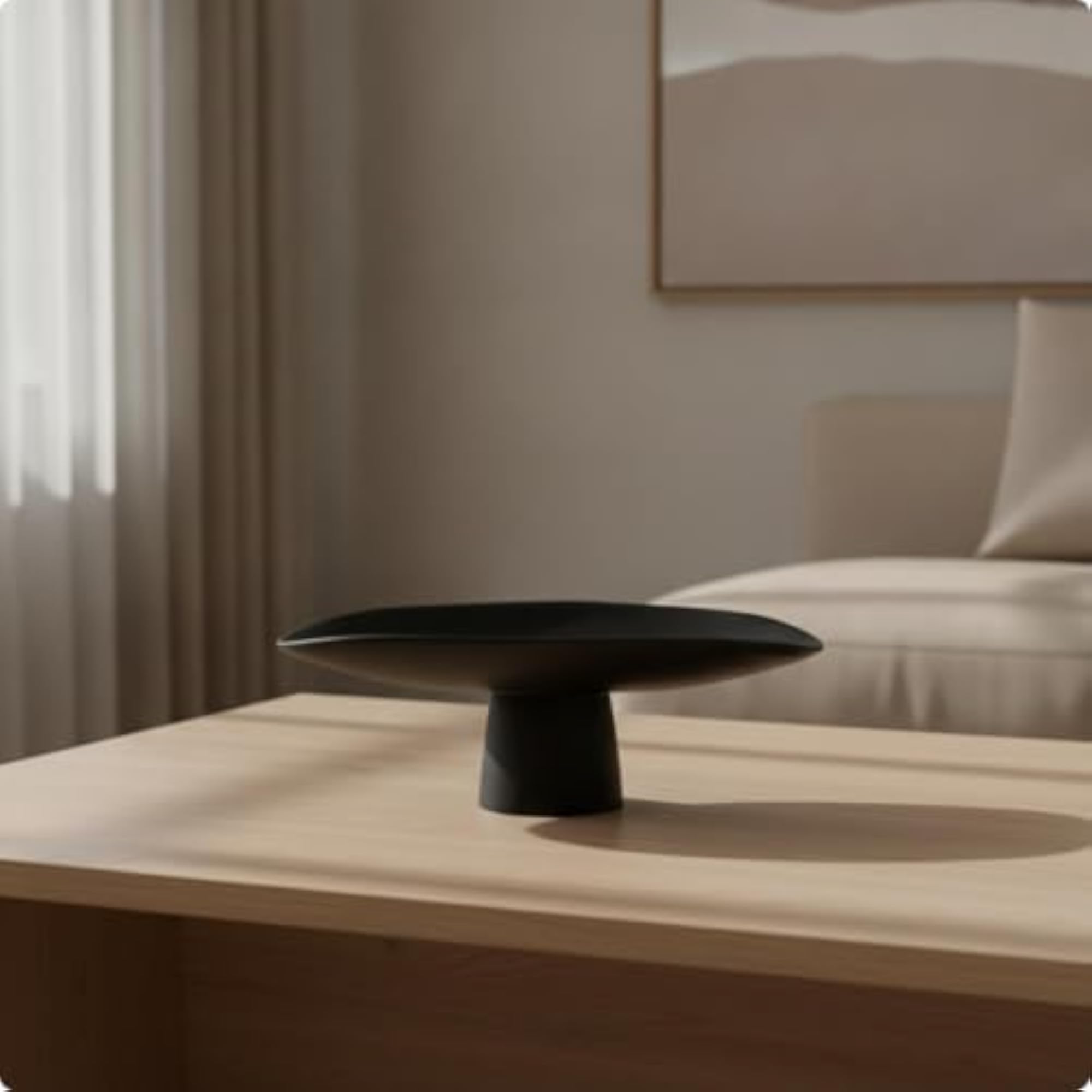 Resin Decorative Tray with Pedestal Base
