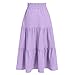 Girls Maxi Skirts High Waist Boho Floral Flare Hem Dress Summer Fashion Loose Fit Cute Holiday Skirt for Kids Size 10-12 Purple