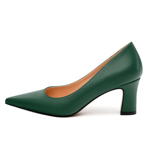 Women's Pumps, Pointed Closed Toe Mid Heel, Fashion Solid Matte Daily Working Party Shoes for Women 2.5Inch2