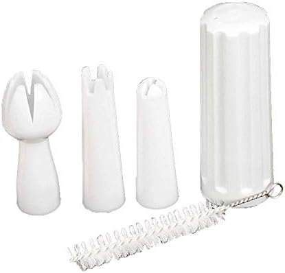 Whipped Cream Dispenser Replacement Parts | Desserts Maker 3 Decoration Tips | Gourmet Whip Culinary 8 Gram Charger Holder Durable Plastic for Sivaphe Cream Whipper