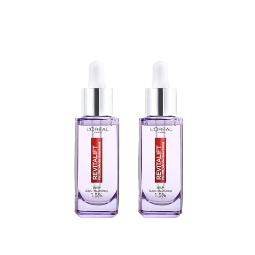 2 x Sérum Revitalift Filler Facial Antiarrugas con 1,5% de Ácido Hialurónico Triple, Vitamina Cg y Glicerina, hidrata y rellena en profundidad al instante. Ilumina y Reduce arrugas en una hora, 30ml