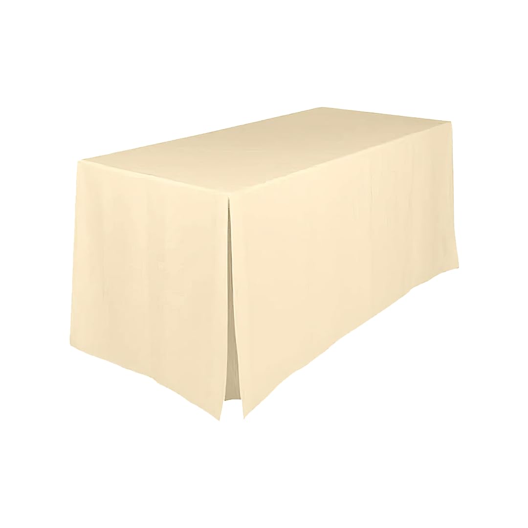 Copritavolo per conferenze, diverse misure, per gastronomia, conferenze, riunioni, eccru, 80 x 180 cm