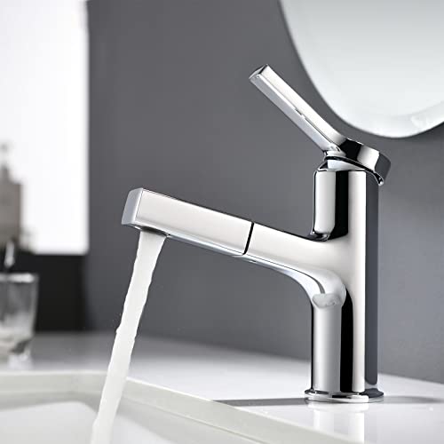 Mitigeur de lavabo noir extractible pour résoudre le nettoyage difficile - 3