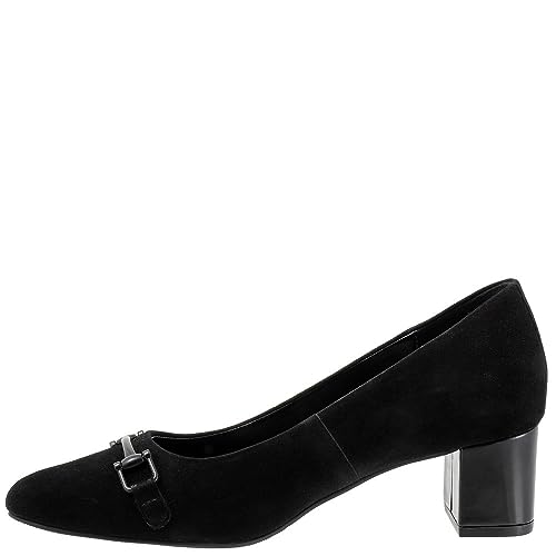 Trotters Women's Pump, Black Suede, 8 Wide4