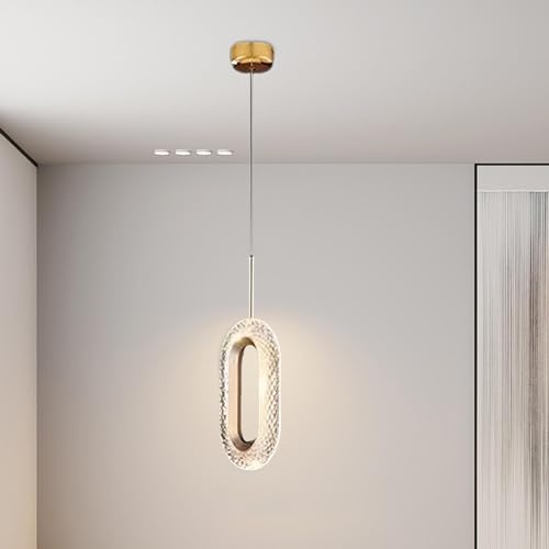 Lampe cuisine LED blanche elliptique suspension luminaire de bar - 7