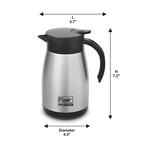 Image of Flair Cafe Vacuum Insulated Steel Kettle 750 ML (Silver)