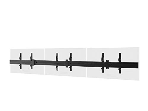 Image of Monoprice 3x1 Menu Board Wall Mount for Screens Between 32in to 65in, Adjustable Tilt, Max Weight 66 Lbs Per Screen, VESA Patterns Up to 600x400, Steel Construction, Black - Commercial Series