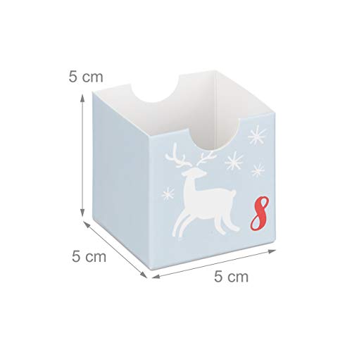 31M+D7zSgGL Relaxdays Calendrier de l'Avent DIY 24 boites vides Cubes à remplir soi-même Noël, enfant adulte