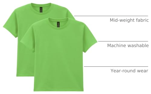 Image of Gildan Unisex-Child Gildan Youth Heavy Cotton T-Shirt, Style G5000b, 2-Pack