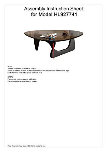 Craftthink Coffee Table, Modern 11.7" Contemporary Abstract Wooden Base Irregular Glass Top Coffee Table Table Side End Table For Living Room Easy Assembly, Brown-Walnut #TOP4