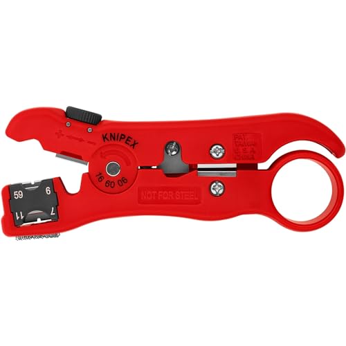 Knipex 16 60 06 SB Stripping Tool for coax cables and data cable 4,92" in blister packaging
