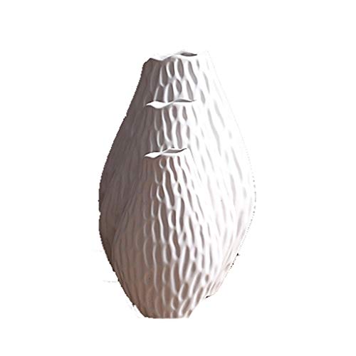 Vases en céramique blancs 30.3cmx19cm faits à la main - 3