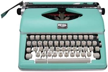 Miniatura 5 de Royal Classic - Máquina de escribir manual retro (verde menta) con cintas adicionales y soplado máximo (3 artículos)