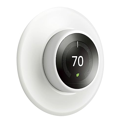 Metal Nest Learning Thermostat Wall Plate Compatible with Google Nest Learning Thermostat 3rd /2nd/1stGeneration 5.9 Inch White (Nest Thermostat not Included)