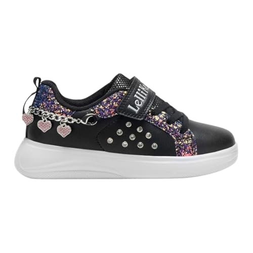 Image of Lelli Kelly LK4400 Gioiello White & Black Chain Bracelet Trainers (Black, UK Footwear Size System, Little Kid, Women, Numeric, Medium, 11.5)