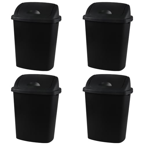 Caneca de basura plástica negra 6 galones 4 unidades miniatura 7