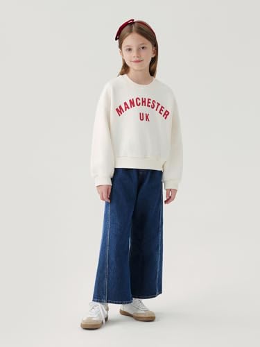 marc & janie Boys Girls Denim Pants Kids Cotton Cargo Pants Parachute Pants Straight Wide Leg Jeans 2500222
