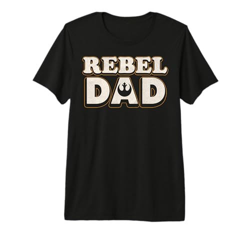 T-shirt Star Wars Rebel Dad noir en coton premium pour homme