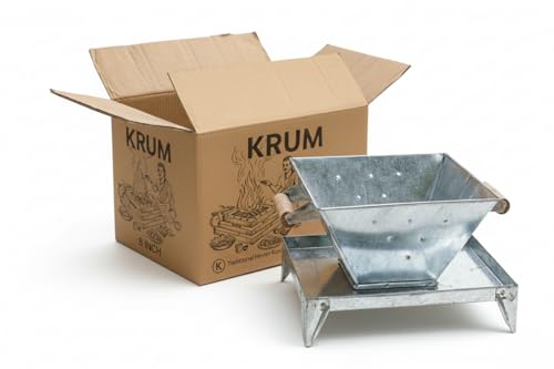 Image of KRUM 8 Inch Iron Hawan Kunda with Wooden Handle - Traditional Yagna Kunda for Pooja and Hawan, Perfect for Rituals and Spiritual Ceremonies