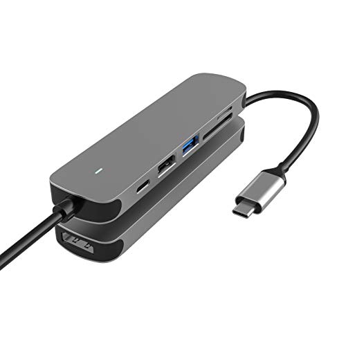 Hub USB, hub USB C 6 en 1, adaptateur USB C Cover