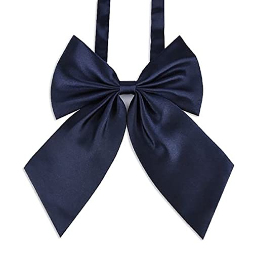 Image of LOPURO Lady Adjustable Pre-tied Bow Tie, Pre Women Uniform Bow Tie Solid Color Bowties for Women Cosplay Party