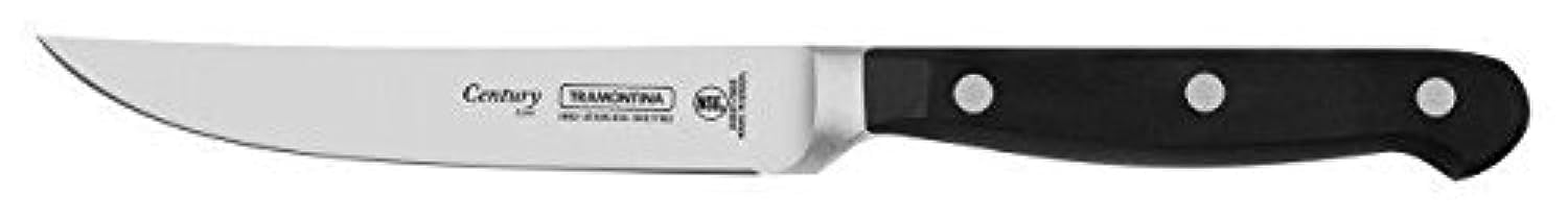 Tramontina Century 5 Inches Steak Knife with Stainless Steel Blade and Black Polycarbonate Handle