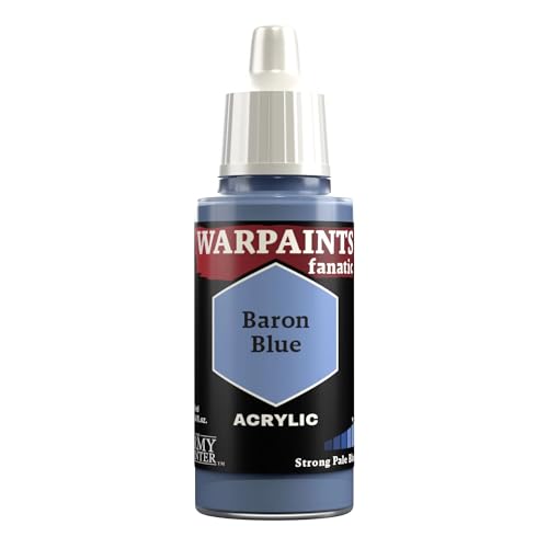 The Army Painter, Warpaints Fanatic Baron Blue Single Acrylics, Miniatur-Hobby-Malerei, Qualitätsfarbe für Miniatur-Wargaming