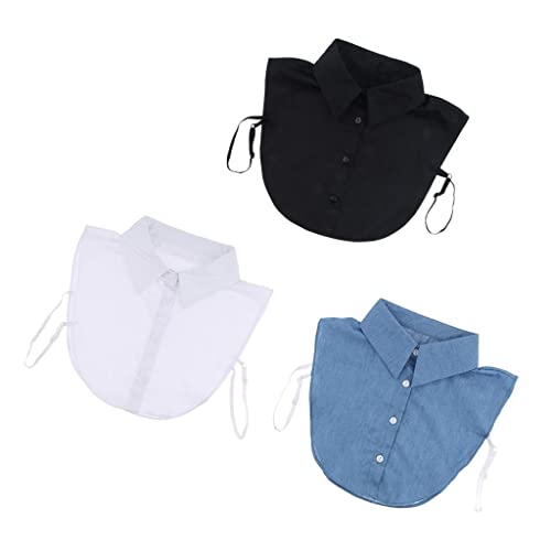 Dynwave 3 Peças Vintage Falsificado Falso Falso Colarinho Colarinho Removível