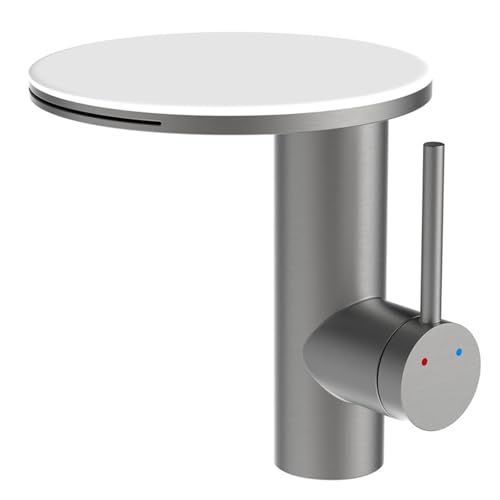 Mitigeur lavabo cascade noir avec rotation 360° MOCHAMIK pour un réglage précis G1/2 sans éclaboussure