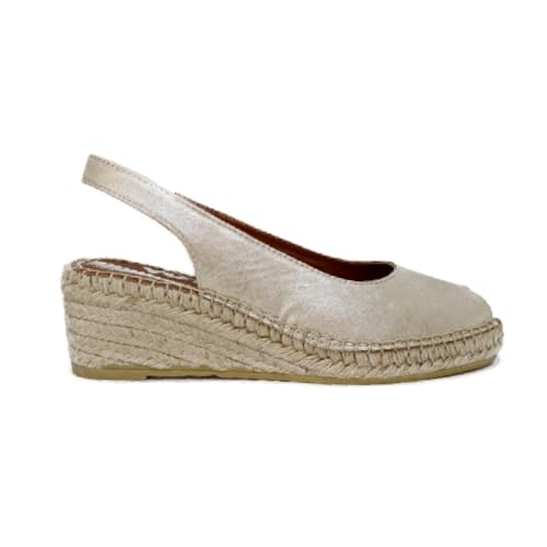 YUTEFLEX - Alpargata Piel - 2190 para: Mujer Color: Platino Talla: 38