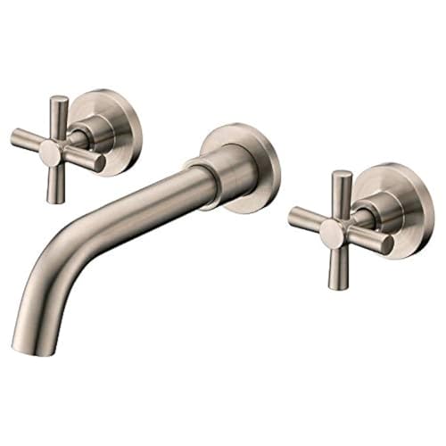 Product Image of the SUMERAIN Wall Mount Bathroom Sink Faucet, Brushed Nickel