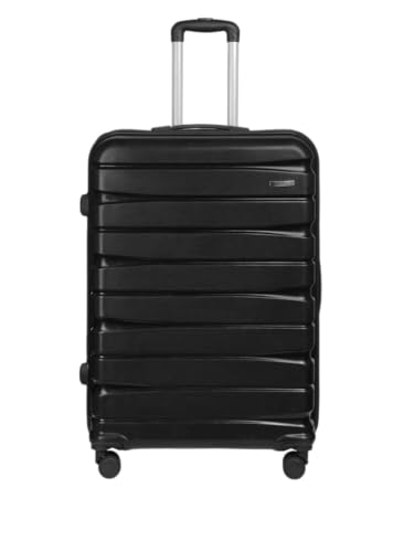 Image of Teakwood 76 CM Unisex Trolley Bag for Travel, Hard Cabin Trolley Large Travel Suitcase Bag, Lock System 360 Degree 8 Rotating Wheels (76 CM, Black)