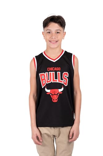 Image of Ultra Game Youth NBA Official Tank Top Mesh Sleeveless Muscle T-Shirt - Black