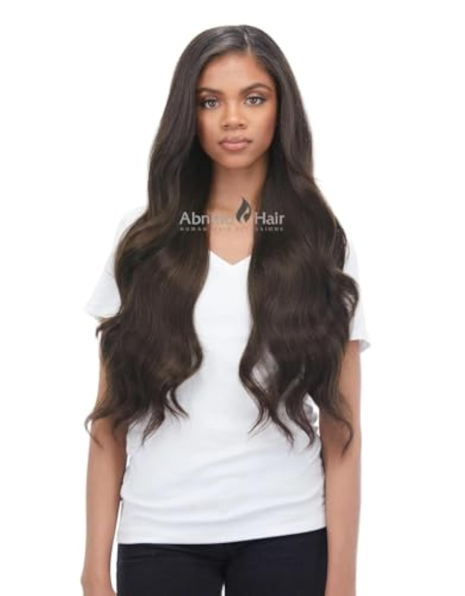 Human Clip In Volumizer, 24 Inch Dark Brown