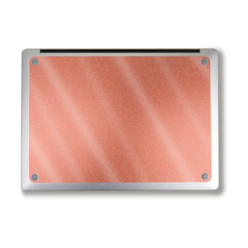 Image of Glossy Glitter Laptop Skin Compatible with Alienware M18 R2 (2024) - Solid Salmon - Premium 3M Vinyl Protective Wrap Decal Cover - Easy to Apply | Crafted in The USA by MightySkins