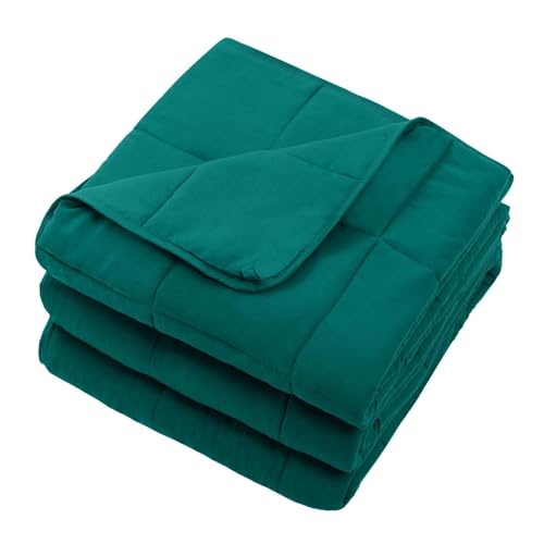 Image of Green Weighted Blanket for Adults 20lbs, 80 inchx87 inch, King Size Cooling Heavy Throw Blanket for 180-220lbs, Microfiber Soft Thick Big Blankets Weighted Comforter Gift for Sleeping