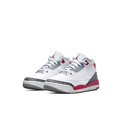 Little Kid's Jordan 3 Retro Fire Red White/Fire Red-Black (DM0966 160)