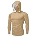 Long Sleeve Sun Shirt for Men UPF 50+ Rash Guard Cooling Fishing Hoodies with Mask - Summer UV SPF Hiking Blouses Khaki