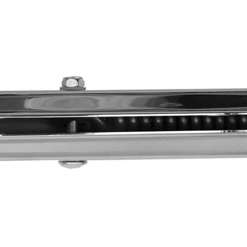 Image of Chrome Straight Spring Loaded Mud Flap Hanger Fit for Semi Trucks, 2-1 /2 inch 2.5 inch Bolt Spacing,30 inch Length with Reflective Strip Sticker, Right & Left Side, 2PCS