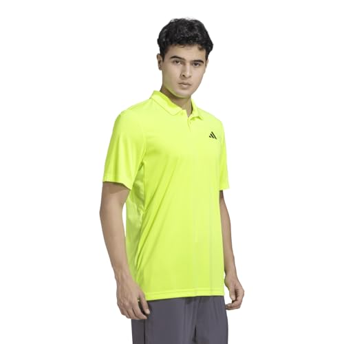 Image of adidas Men's Polyester Geometric Regular Fit Polo Shirt