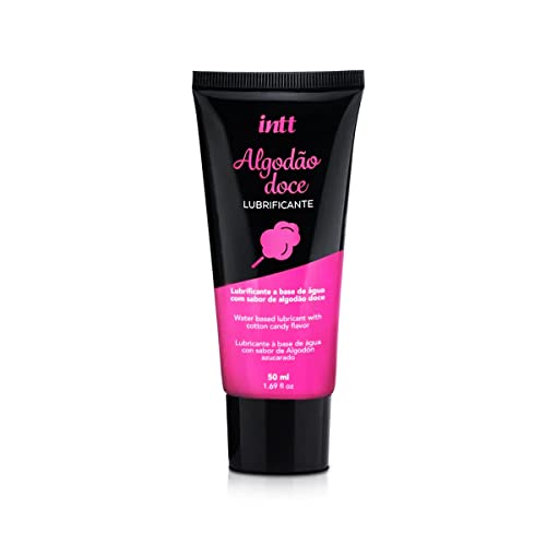 Lubrificante Gel Sabor Algodão Doce Base d'água com Viscosidade Deslizante Imediato Transparente Se