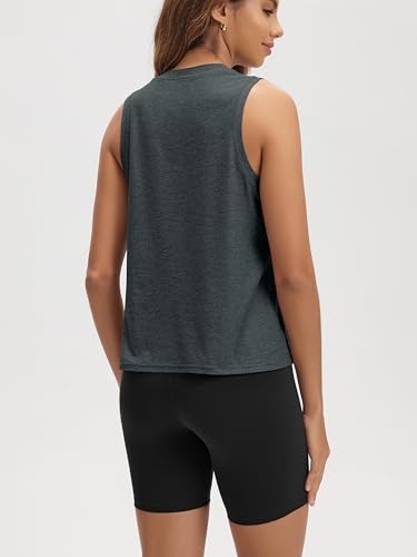 Image of ODODOS Women's Performance Tank Ultra Soft odSTRATUM Tech Sleeveless Tee Shirts High Crew Neck Pullover Top