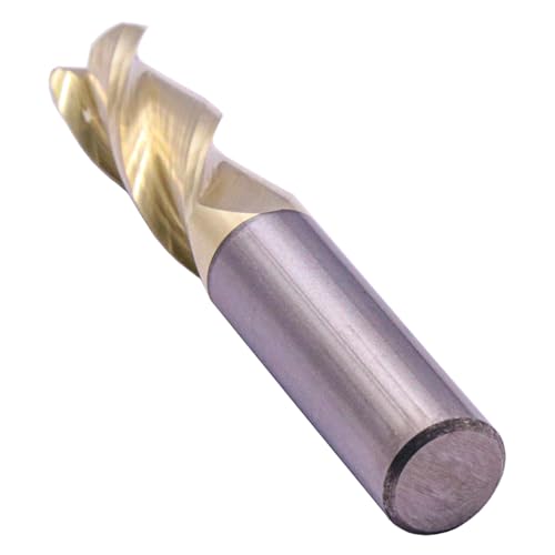 Image of 1 /2 inch 3 Flute Solid Carbide 0.06 inch Corner Radius End Mill, ZrN Coated | 37 Helix, 1 /2 inch Cutting Dia, 1 /2 inch Shank Dia, 1-1 /4 inch LOC, 3 inch OAL, for Milling Aluminum and Copper