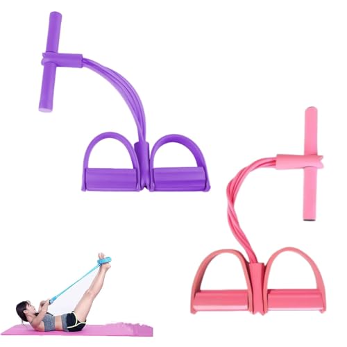 Image of Fashion Puller Exercise, 8-Tube Pedal Resistance Device, Pedal Resistance Band with Handle, Detachable and Adjustable Pedal Resistance Device for Arm,Waist Training & Stretching